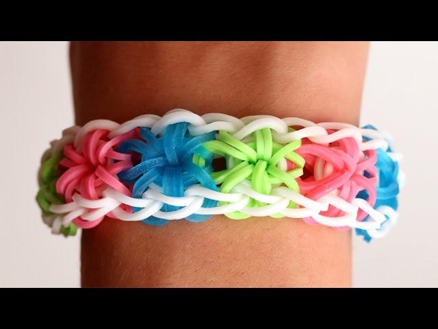 Rainbow Loom English - STARBURST - Loom Bands, easy, how to, DIY