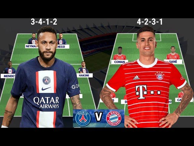 PSG VS BAYERN MUNICH Head to head potential starting lineups | UEFA Champions league 2022/2023