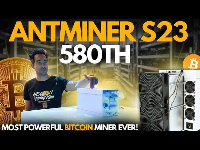 NEW 580TH Bitcoin Miner! Antminer S23 Launched!!  Crypto Mining India #bitcoinmining #antminer #s23