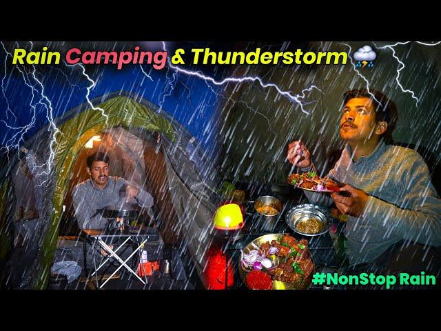 Solo Camping in Heavy Rain ️ | Heavy Rain Camping India | Unknown Dreamer