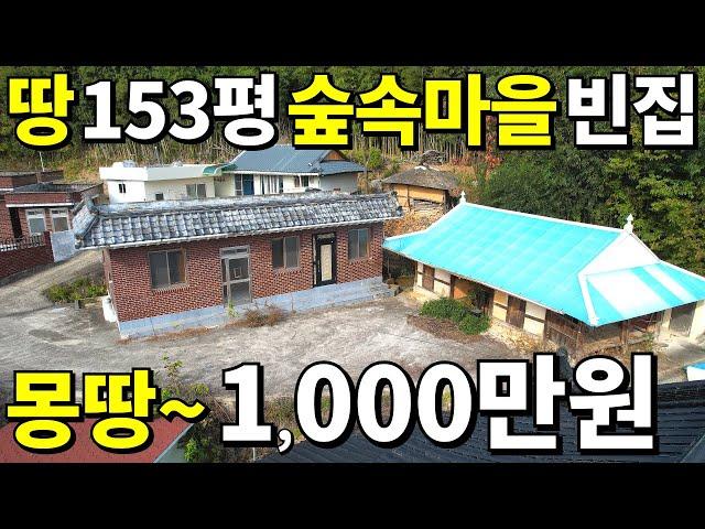 조용한 숲속 마을 빈집 + 대지 153평=몽땅~1,000만원에 가져가세요~ 빈집벌금 무서워 더는 못 버틴다 횡재나 다름없는 헐값주택