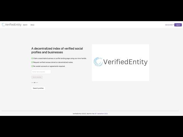 VerifiedEntity | Verified businesses using Web5 DIDs and decentralized web nodes.