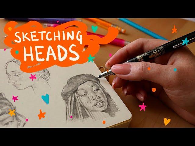 SKETCHING HEADS - EMROULEAUART