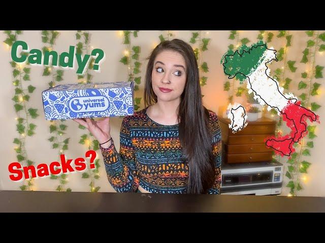 ITALIAN SNACKS & CANDY TASTE TEST | Universal Yums Unboxing & Review