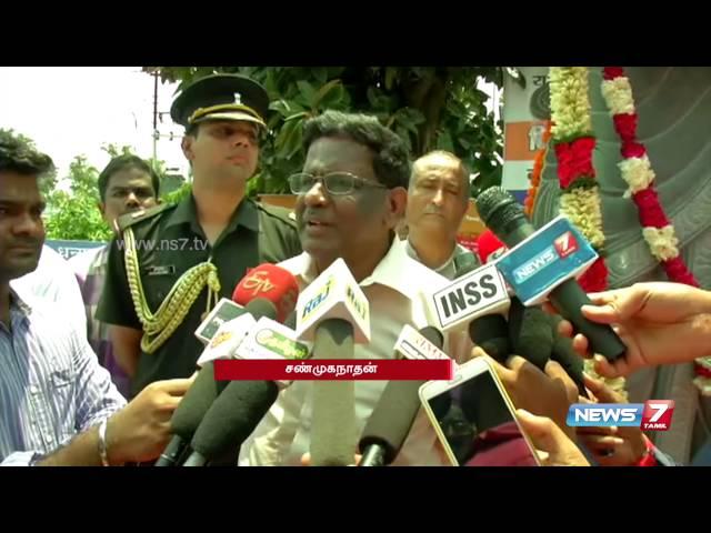 Governor V. Shanmuganathan speech at Thiruvalluvar statue inauguration | News7 Tamil