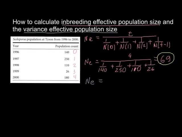 How to calculate inbreeding effective population size and the variance effective population size