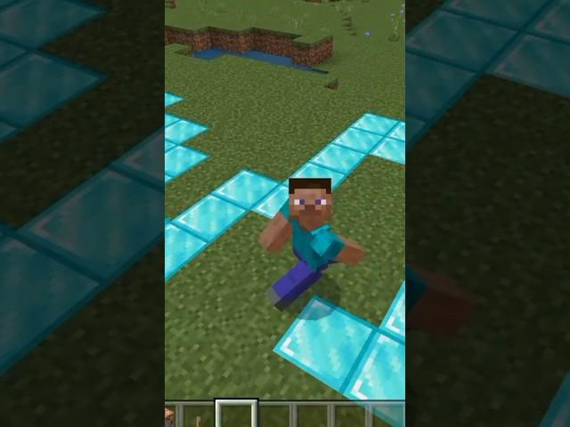 How to make a diamond block trail while walking in minecraft #shorts #minecraft