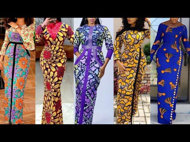 New Ankara Straight Long Gown Styles: Unique & Elegant Long Dress Design for Ladies /African Fashion