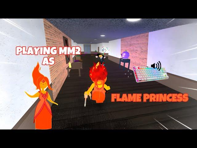 FLAME PRINCESS DESTROYS TEAMERS IN MM2 + GAMEPLAY (KEYBOARD ASMR)