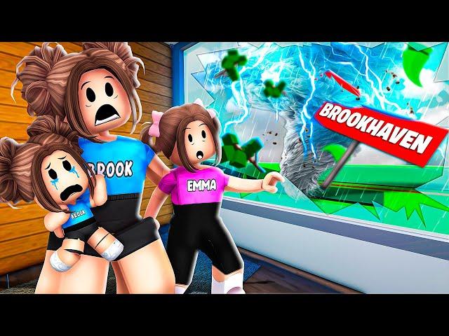We SURVIVED The WORST STORM With Our KIDS In Roblox Brookhaven!!