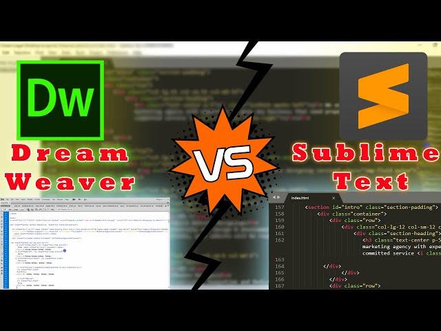  Dreamweaver vs Sublime Text | best professional web design software