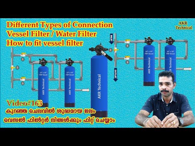 Vessel Filter Different Types of Connection | AKR Technical | വാട്ടർ ഫിൽട്ടർ