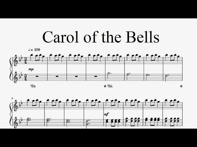 "Carol of the Bells" - Piano sheet music (by Tatiana Hyusein)