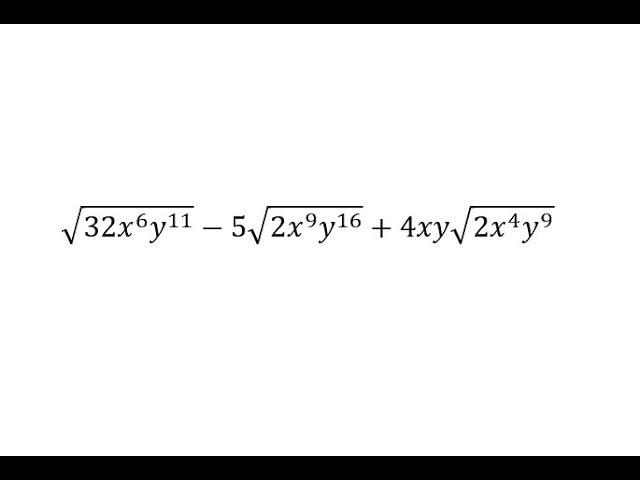 Add and Subtract Square Root Expressions with Variables (Adv)