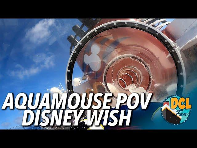 AquaMouse Water Slide Attraction POV on the Disney Wish