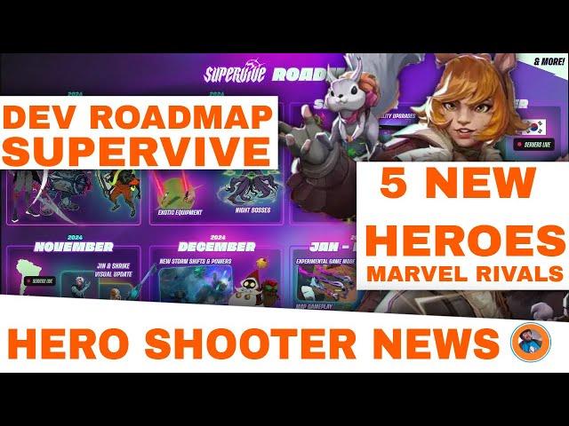 HERO SHOOTER NEWS  - Marvel Rivals Final 5 Heroes &  SUPERVIVE DEV ROADMAP