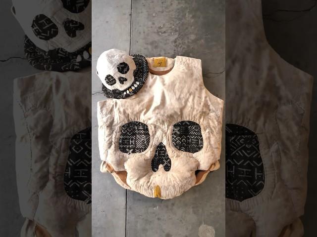 Panatomy No.131 “Skull Puffer Vest” #mutsu #patchwork #art #prospectiveflow