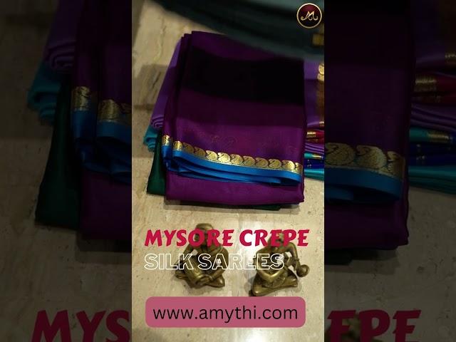 Mysore crepe silk sarees | Mysore silk saree with price Rs.4,710/-/-Courier Available #shorts