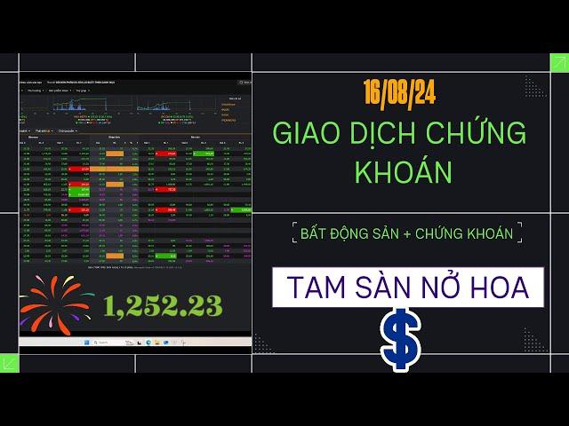 GIAO DỊCH CHỨNG KHOÁN 16/08/2024 - TAM SÀN NỞ HOA TÍM - BẤT CHỨNG LÀ TÂM ĐIỂM #chungkhoan #suindex