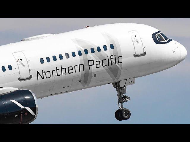 Northern Pacific Airways Boeing 757-2B7(WL) Inaugural Flight (ONT-LAS) in First Class