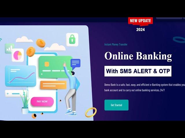 Online banking script with sms alert