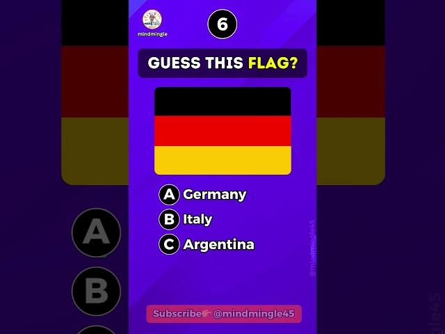 Guess the Country by their flag quiz - Comment how many did you get right?  #shorts #quiz #flag