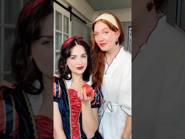 Snow White hair and makeup on my sister 🪞 I LOVE IT #hairstyle #snowwhite