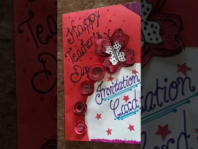 Happy teacher's day#invitation card#card maked by my students#shorts