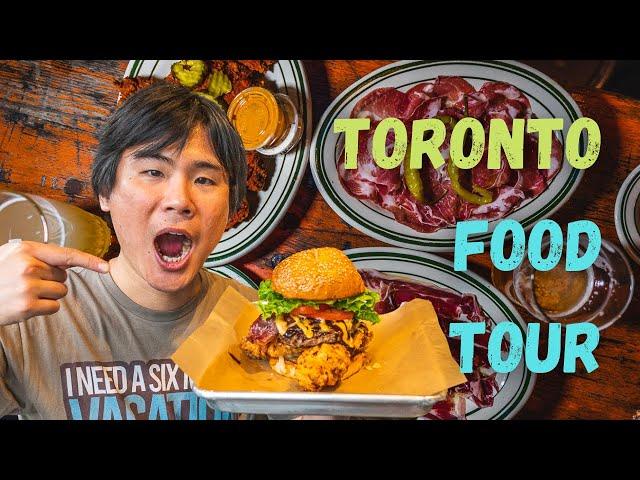 TORONTO FOOD TOUR! Brunch to Dinner in Downtown Toronto! Travelling Foodie Food Trip