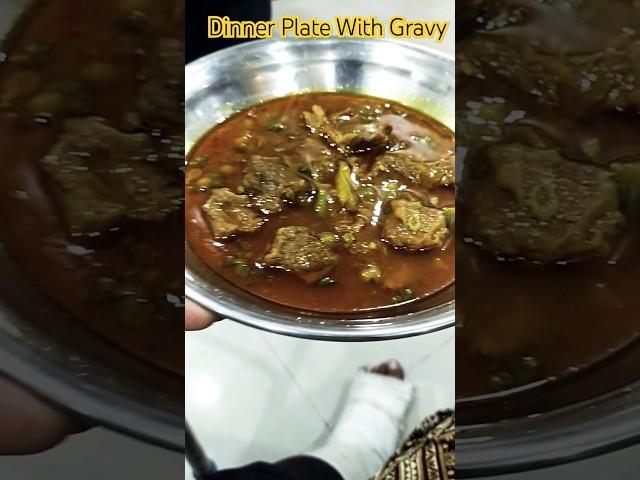 Dinner Plate with Peas Beef Gravy #ytshorts #food #viral #youtube #cooking #مٹرگوشت #س #meal #dinner