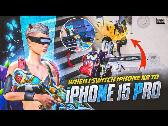 When I Switch IPHONE Xr TO 15 PRO ] | BGMI CONQUEROR LOBBY’S CLUTCHS 