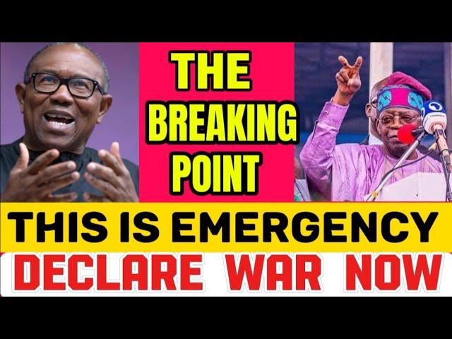 Breaking News: Peter Obi Wants Tinubu To Declare War, Says "Nigeria Is Failing"