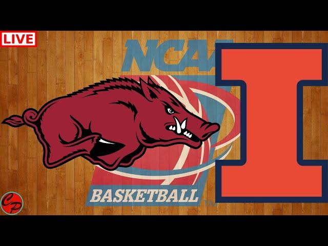 Arkansas vs Illinois Thanksgiving Hoops Showcase College Basketball Live Game Cast & Audio