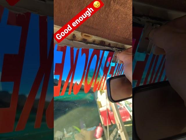 83’ VW DIESEL MK1 rabbit  rust bucket. Sealing the windshield the redneck way!