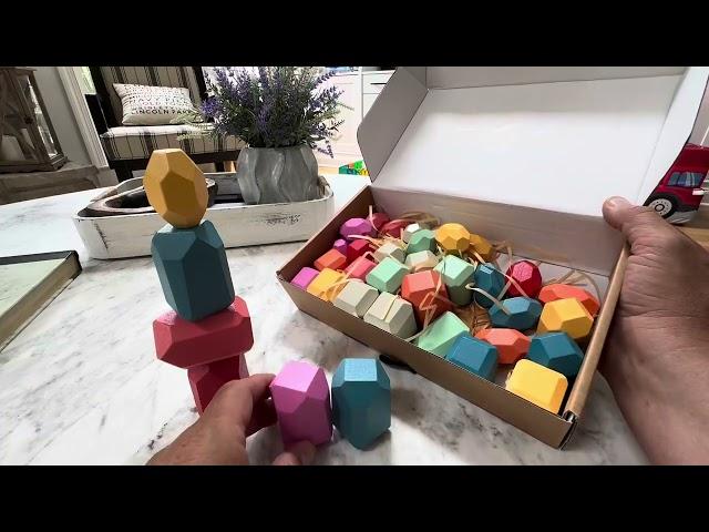 BUNMO Wooden Stacking Rocks Review