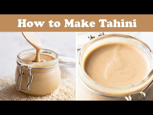 How to Make Tahini at Home | Easy 1-Ingredient Recipe | Oil-Free Tahini