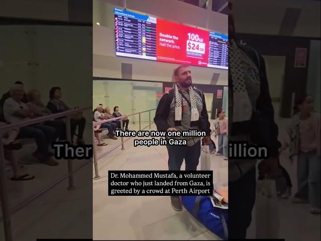 Dr. Mohammed Mustafa landed in Perth Australia, after completing his mission in #gaza #shorts