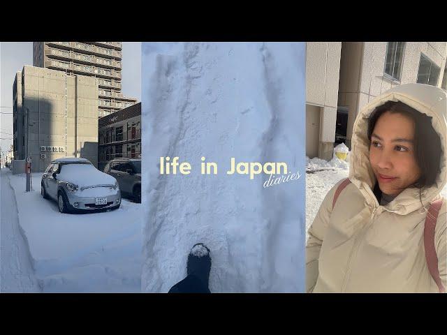 living abroad in Hokkaido Japan diaries | snowing, walking around Sapporo City