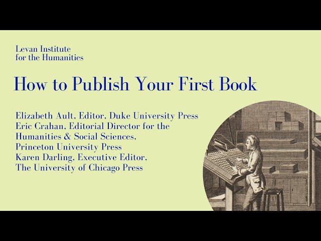 How To—How to Publish Your First Book