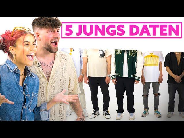 5 JUNGS BLIND DATEN!  Romina von GNTM