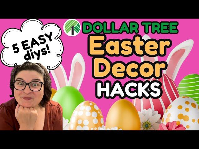 5 EASY Dollar Tree Easter DIYs You NEED to Try!  Budget-Friendly Decor!