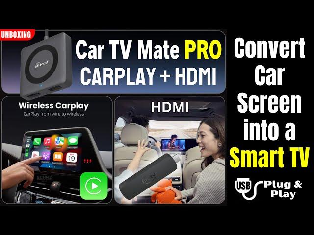 NEW Ottocast Car TV Mate PRO  |  CarPlay + HDMI USB Adapter  |  UNBOXING REVIEW