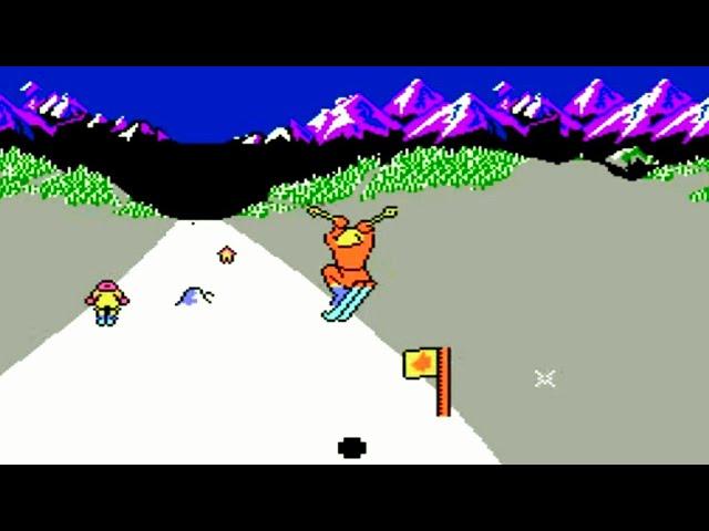 Slalom (NES) Playthrough - NintendoComplete