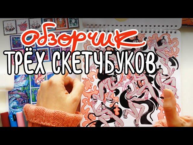 Обзор трёх скетчбуков | Наброски, иллюстрации для календаря и жабки