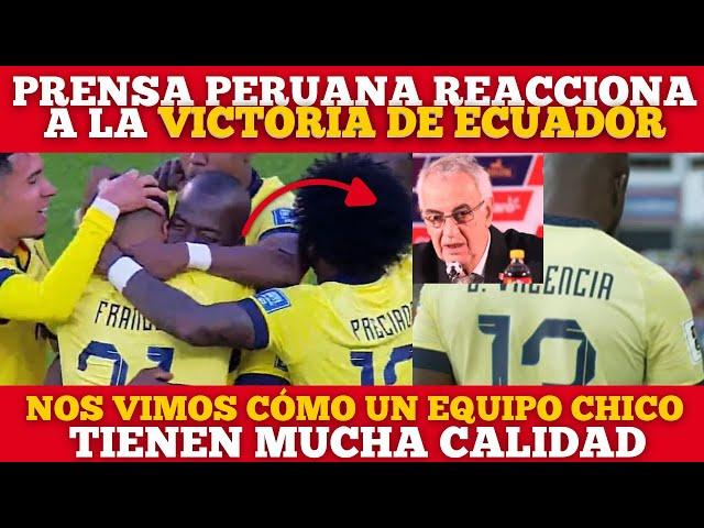 Prensa Peruana Reacciona A la Victoria de la Selección De Ecuador  vs Peru