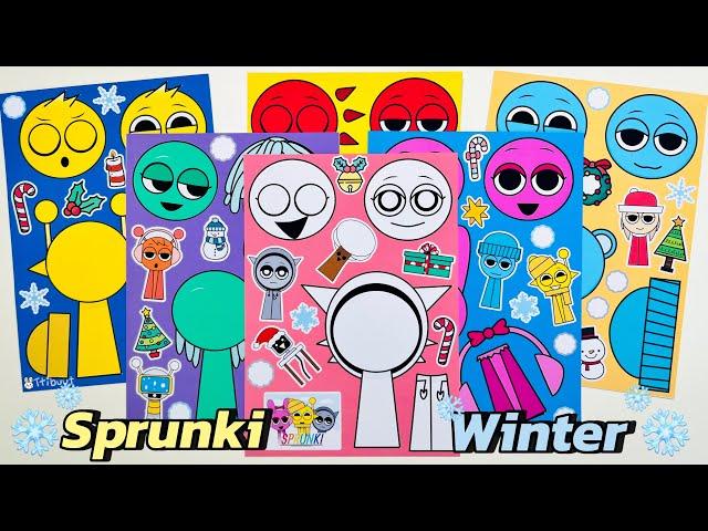 Incredibox Sprunki Winter Version PaperDiy ️ 스프런키 겨울 버전 스티커 꾸미기