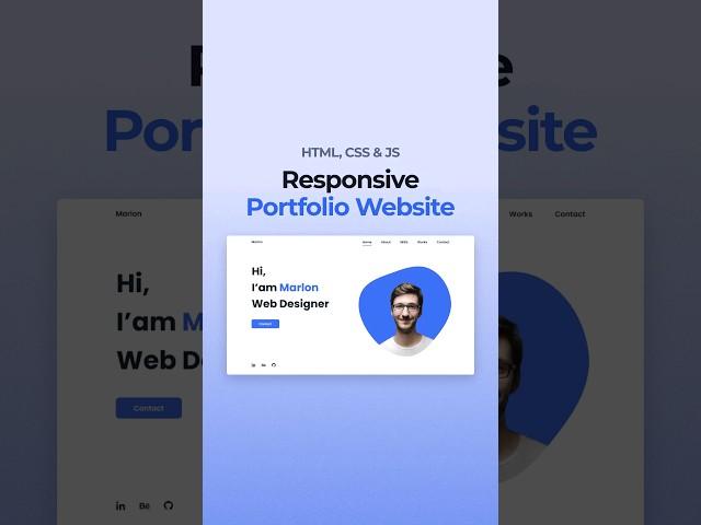 Responsive Portfolio Website HTML CSS JavaScript