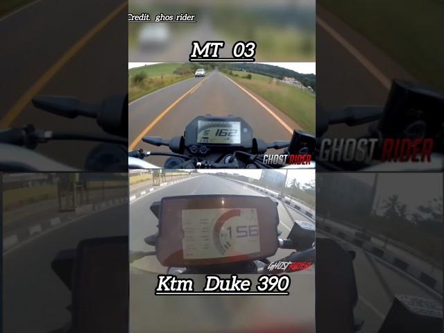 Ktm Duke 390 vs Yamaha Mt 03 drag race//top speed test #dragrace #mt15 #mt03yamaha #ktmduke