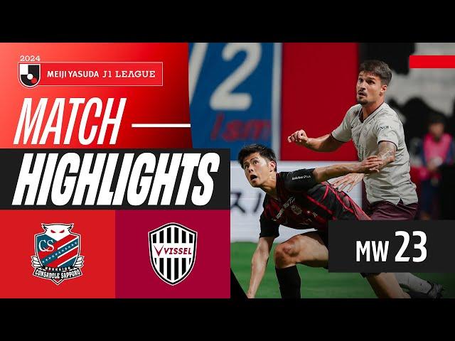 Tense Draw at Sapporo Dome! | Consadole Sapporo 1-1 Vissel Kobe | 2024 J1 LEAGUE HIGHLIGHTS | MW 23