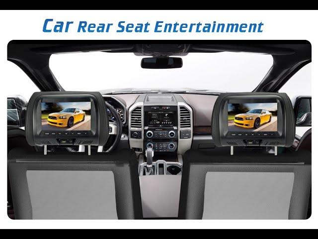 Car Headrest Monitor Preview with Video